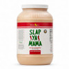Slap Ya Mama White Pepper Blend Cajun Seasoning 8 lb Food Service Jug, beige plastic jar with white lid and colorful label highlighting the Cajun seasoning flavor.