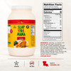 Slap Ya Mama Cajun Fish Fry 5.5lb - 1 Gallon Jug, plastic container with bright yellow label and image of fried fish garnished with lemon and parsley.