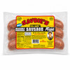 Savoies Smoked Mild Beef & Pork Sausage 16oz, ready-to-cook mixed smoked sausage in clear plastic packaging with colorful label.
