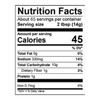 Ragin' Cajun y'ALL Purpose Breading Mix 2lb, nutrition facts label showing calorie, fat, sodium, carbohydrate, fiber, protein, and iron content.
