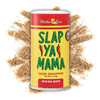Slap Ya Mama Original Blend Seasoning Packets - 100 Count Case, seasoning packets with Cajun flavor and spicy seasoning logo on yellow label with red accents, surrounded by spice granules.