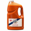Crystal Extra Hot Sauce 128oz, large orange plastic bottle with handle and label indicating extra hot flavor and brand logo.