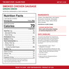 The Best Stop Smoked Green Onion Chicken Sausage 14oz, nutritional facts and ingredients label with product image.