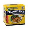 Jambalaya Girl Yellow Rice 8oz - 4 Pack, packaged yellow rice seasoned rice blend with an image of cooked rice served with vegetables on a plate.