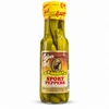 Cajun Chef Sport Peppers 6oz, jar of pickled yellow sport peppers in a clear glass bottle with a yellow cap and label