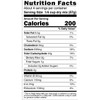 Ragin Cajun Jambalaya 8oz, nutrition facts label detailing calorie content, fat, sodium, carbs, protein, vitamins, and minerals.