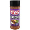 Cajun's Choice Blackened Seasoning 2.75oz, container with purple label and black cap, featuring the product name and an image of seasoned food.