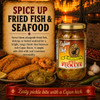 Cajun Chef Spicy Green Tomato Pickles 16oz, jar of green tomato pickles with spice and Louisiana flavor.