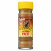 Cajun Chef Gumbo File 1oz, spice jar with yellow lid and Louisiana-themed label.
