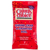 Cajun's Choice Crab Boil 8oz, bright red packet of seasoning for seafood boil with bold text and colorful design.