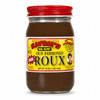 Savoies Dark Roux 16oz 12 Pack, jar of dark roux with a yellow label and red lid, featuring product description and branding.