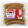 Richards Original Boudin, packaged 2lb sausage links in clear plastic packaging with red and purple label.