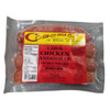 Comeaux's Chicken Andouille, 1lb package of smoked chicken sausage in clear plastic packaging with red and yellow label.