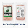 Alligator Filets 1lb, packaged frozen alligator meat fillets in clear vacuum-sealed bags for cooking or grilling.