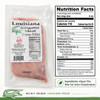 Alligator Filets 1lb., packaged raw alligator meat in a vacuum-sealed bag with nutrition facts label.