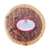 Poche's Poches Pecan Pie 3oz, round pecan pie with a golden crust and glossy pecan topping, in clear packaging with a label at the center.