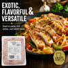 Alligator Filets 5lb, packaged raw alligator meat with a label indicating Louisiana Alligator Meat, prime fillet, certified Cajun, in a transparent vacuum-sealed package.
