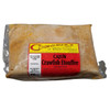 Comeaux's Crawfish Etouffee 5lb, packaged seafood dish with a liquid and seafood mixture in a sealed plastic bag, with a yellow and red label including product name and instructions.