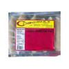 Comeaux's Crawfish Pies 6 Pack, packaged frozen seafood pies with a yellow and red label.