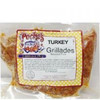 Poche's Poches Turkey Grillades 1lb, packaged raw turkey grillades in clear plastic bag with label