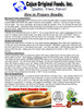 Cajun Original Brown Rice Boudin 1lb, cooked pork boudin links with herbs and garnished with parsley.