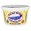 Poche's Poches Dressing Mix 16oz, a white plastic container with yellow checkered design and a blue and red logo of a bridge.