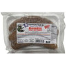 Cajun Original Hot Pork Boudin 1lb, packaged in clear plastic with a label displaying product details.