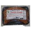 Cajun Original Crawfish Boudin 1lb, packaged raw crawfish boudin sausage in a black plastic tray with a label.