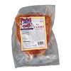Poche's Pork Tasso 1lb, fully cooked smoked pork in vacuum-sealed packaging with product label showing ingredients and nutritional information.