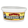 Savoies Liver Free Dressing Mix 12oz, plastic container of dressing mix with yellow and red label.