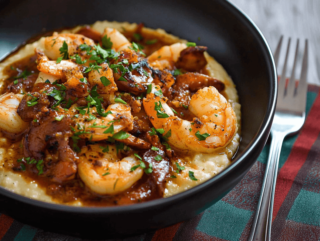 Zesty Cajun Shrimp & Grits: A Bayou Junk Food Joyride