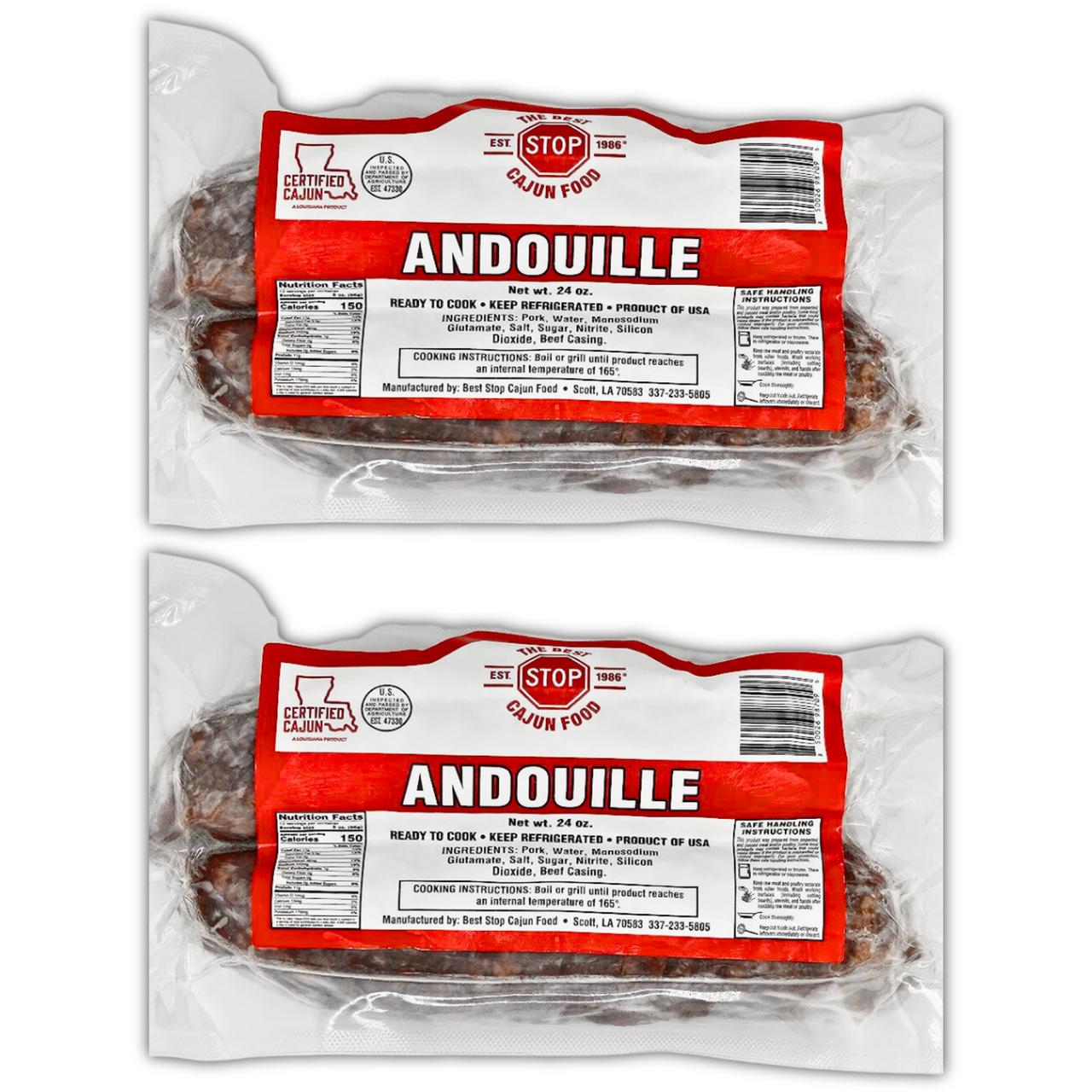 The Best Stop Andouille 24oz (Pack of 2) Shipping Included