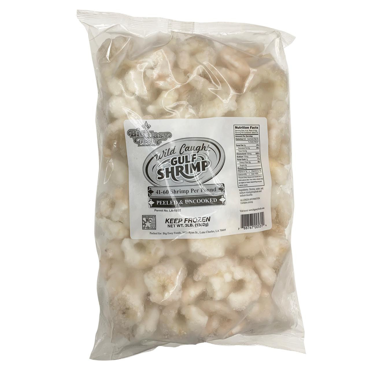 Big Easy Foods Gulf Shrimp 41-60ct PUD 3lb