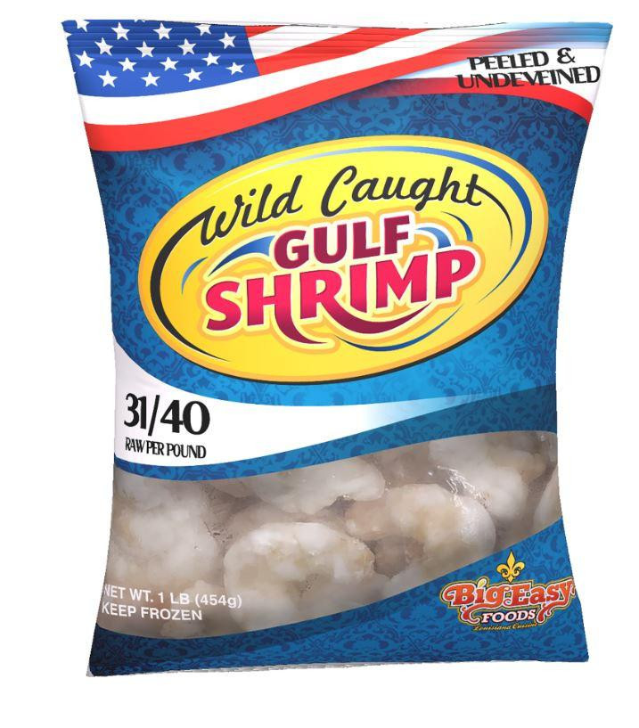 Big Easy Foods Gulf Shrimp 31-40ct PUD 1lb