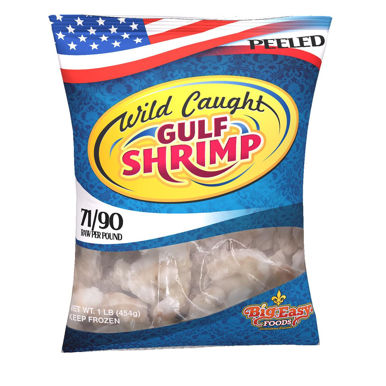 Big Easy Foods Gulf Shrimp 71-90ct Peeled 1lb