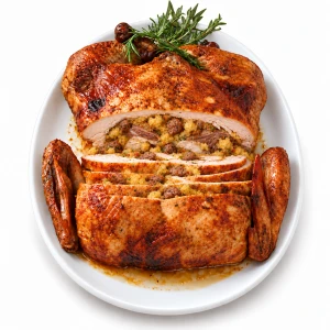 Creole Pork & Cornbread Turducken 10lbs (Serves approximately 15)