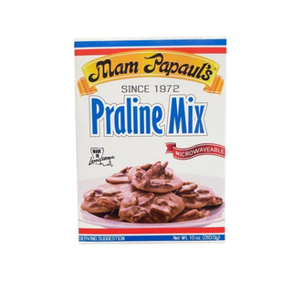 Mam Papaul's New Orleans Praline Mix 10oz, box of caramelized praline pieces for making traditional New Orleans sweets.