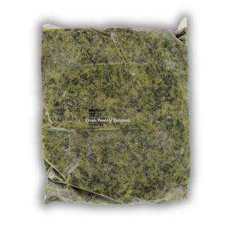 Carnival Spinach Madelaine 4lb, frozen green spinach in a vacuum-sealed bag for cooking and recipes.