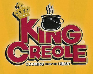 King Creole Oyster Rockefeller Soup 4lb, product packaging featuring the brand logo with a steaming pot illustration and the tagline 'Cooking from the Heart'.