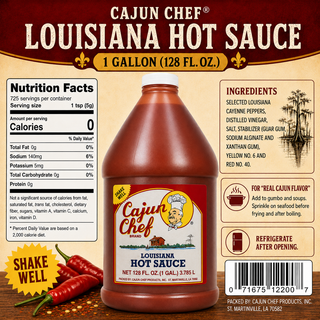 Cajun Chef Louisiana Hot Sauce 128oz