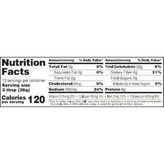 Ragin Cajun Ten Bean Soup 16oz, nutrition facts label showing servings, calories, and nutrient information.