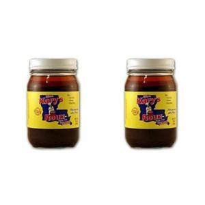 Kary's Dark Roux 32oz 2 Pack, two jars of dark roux with yellow labels and white caps