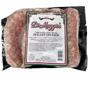 Poche's Poches DiMaggio's Italian Sausage 1lb, packaged Italian sausage with a detailed label featuring product information and branding.