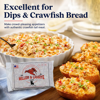 Louisiana Crawfish Tails 1lb, raw crawfish tail meat in a package, ideal for making gumbo, étouffée, and Po'boy sandwiches.