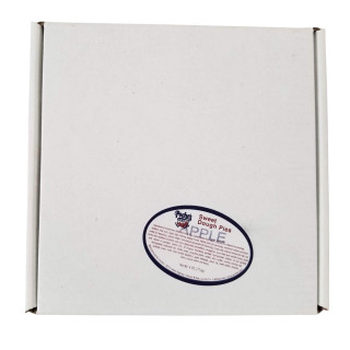 Poche's Sweet Dough Apple Pie, white box with a label on the front indicating the product name and ingredients.