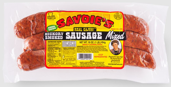 Savoies Smoked Mixed Green Onion Sausage 16oz