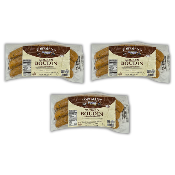 Foreman's Smoked Boudin (Pack of 3) - Shipping Included