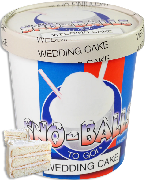 Sno-Balls To Go - Wedding Cake - 16oz Pint
