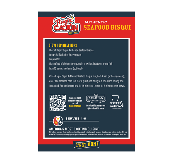 Ragin’ Cajun Authentic Seafood Bisque 5oz 2