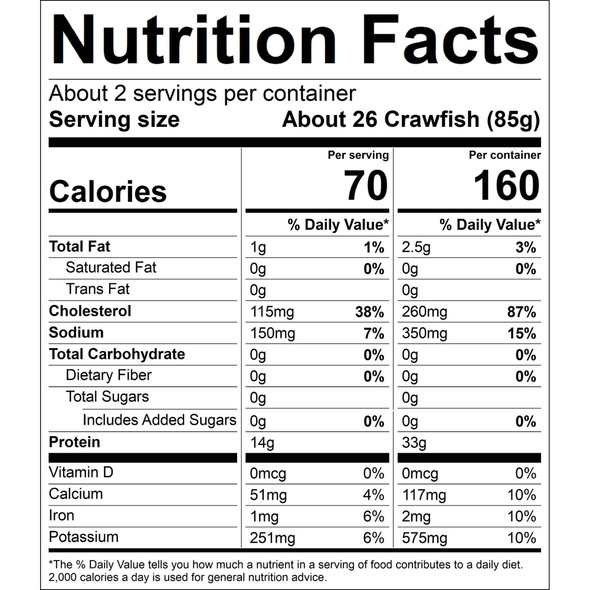 Crawfish Pre Cooked "Boiled" Crawfish Frozen 3lb 2